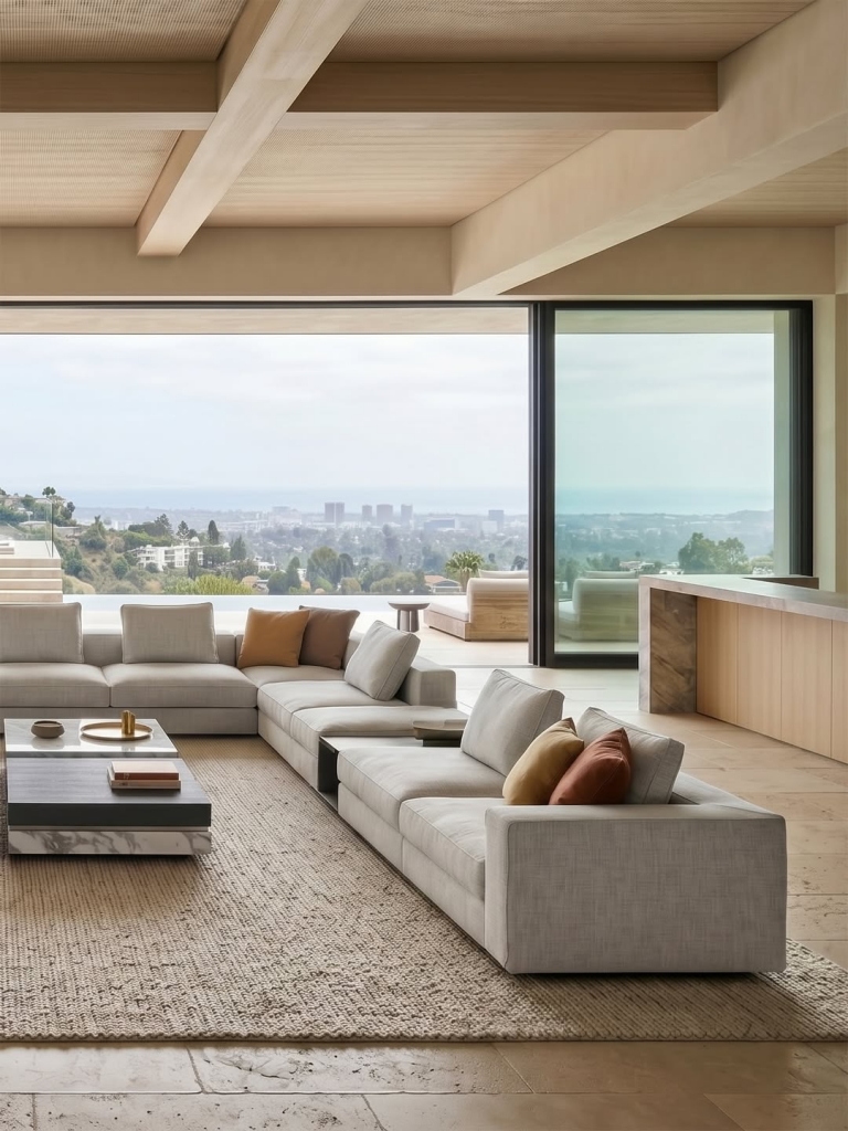Elegant luxury living room designed by Darwazeh Living