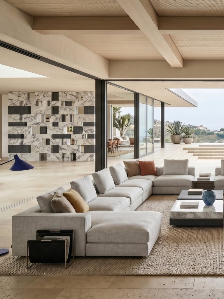 Elegant luxury living room designed by Darwazeh Living