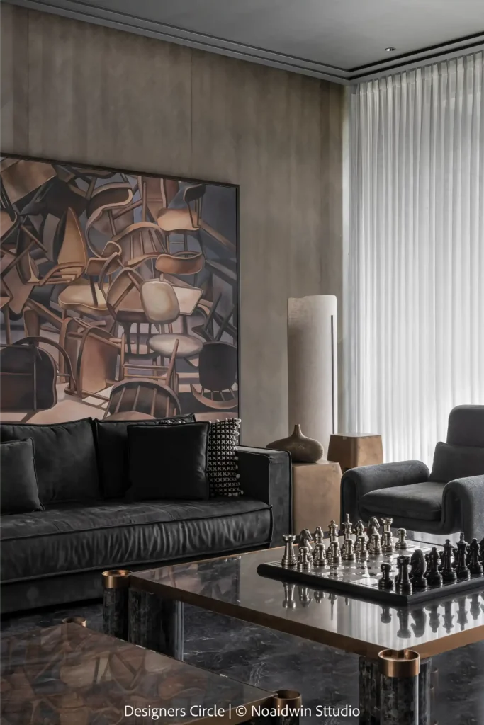 Interior architects discussing luxury residential projects