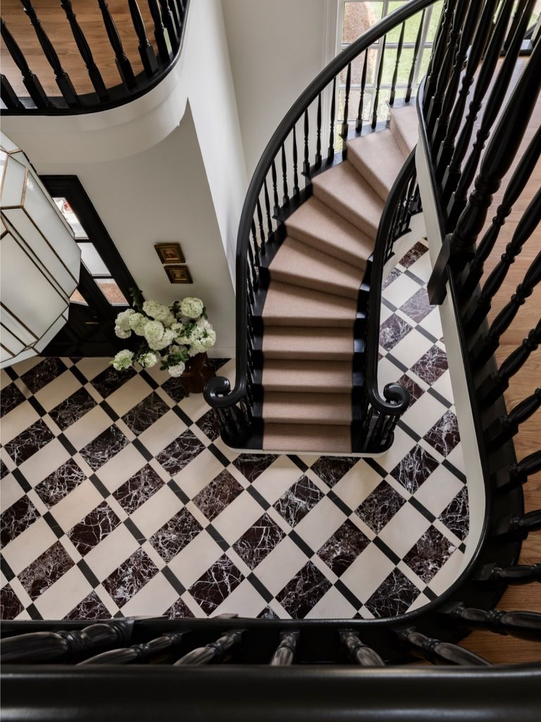 Artistic Tile luxury stone surfaces in an elegant contemporary interior