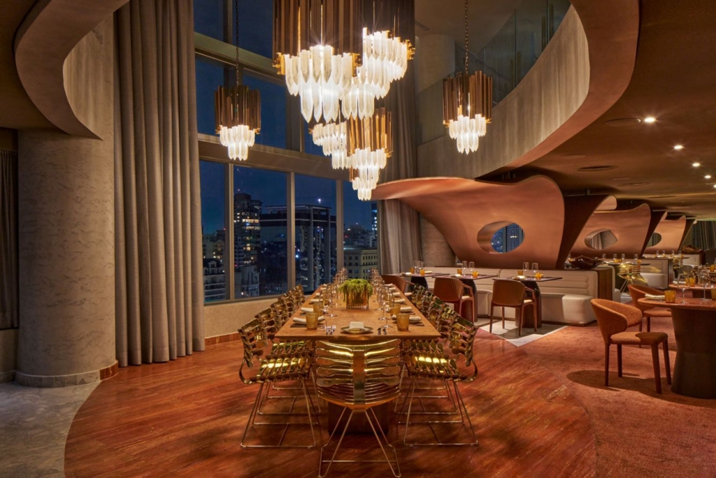 W São Paulo luxury hotel interior designed by Nini Andrade Silva in São Paulo, Brazil