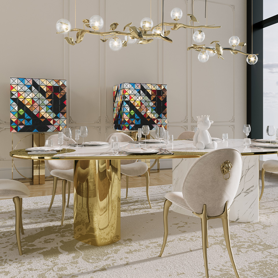 Avant-Garde Luxury Dining Room with Iconic Furniture by Boca do Lobo