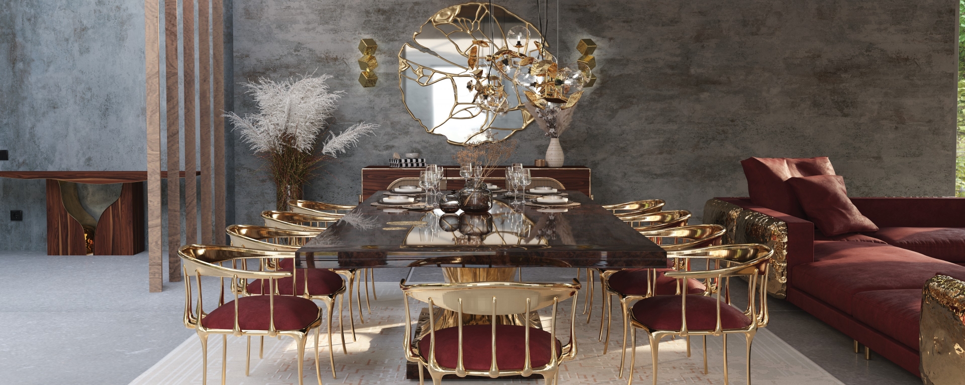 Red-toned Lusty Dining Room