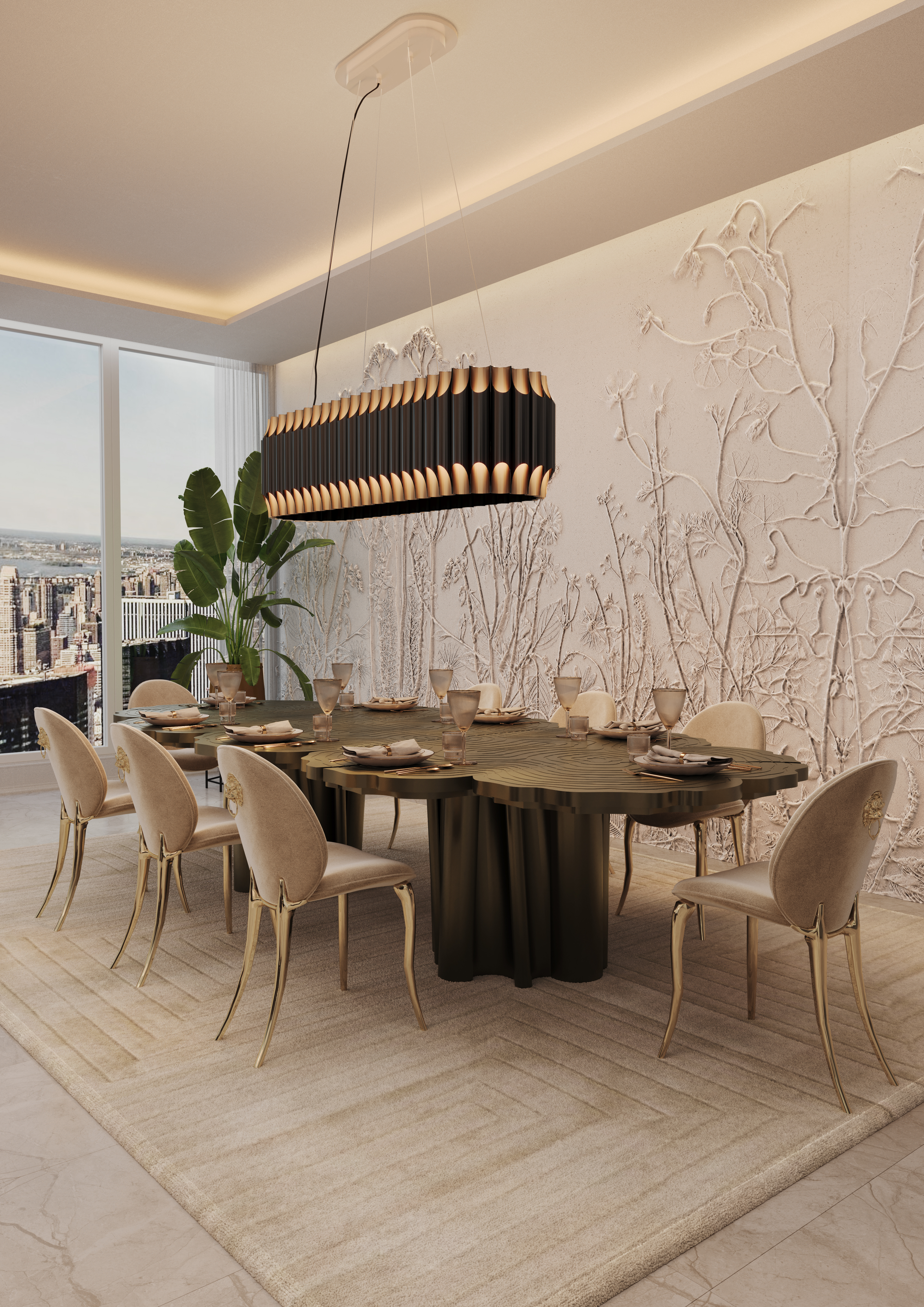 Timeless Chocolate Dining Room Design by Boca do Lobo