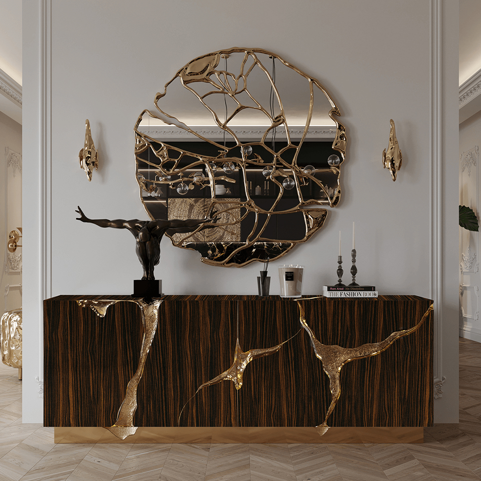 Ebony Grandeur and Gold Brilliance by Boca do Lobo