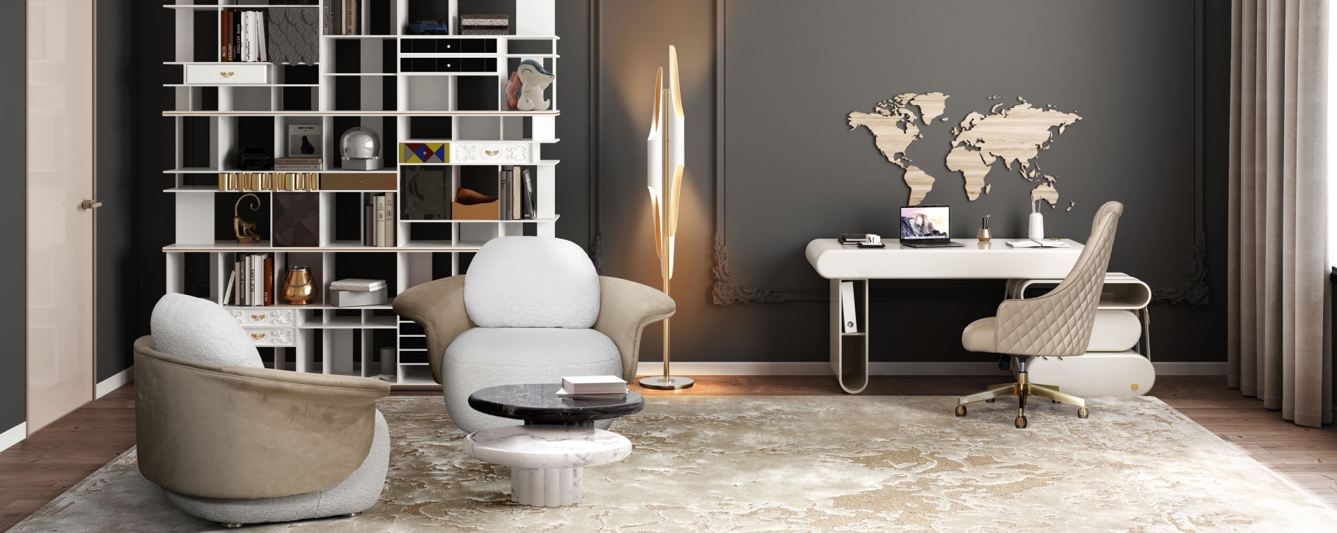 Luxury Teen Study Room Ideas | Modern Desk Inspiration by Boca do Lobo