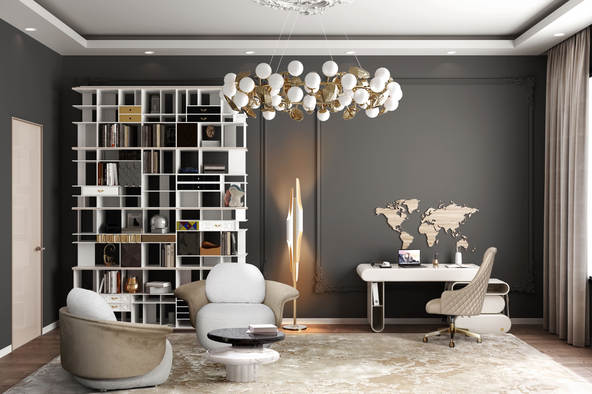 Luxury Teen Study Room Ideas | Modern Desk Inspiration by Boca do Lobo by Boca do Lobo