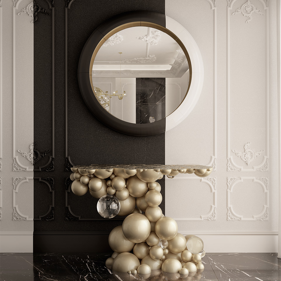 Iconic Gold Console Table by Boca do Lobo