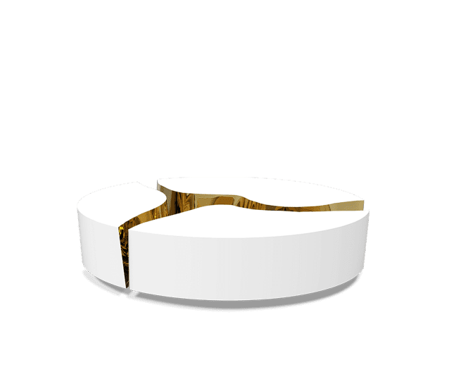 lapiaz oval white center table - Boca do Lobo