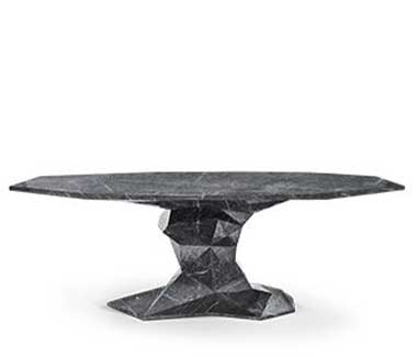 Exquisite Bonsai Faux-Marble Dining Table by Boca do Lobo