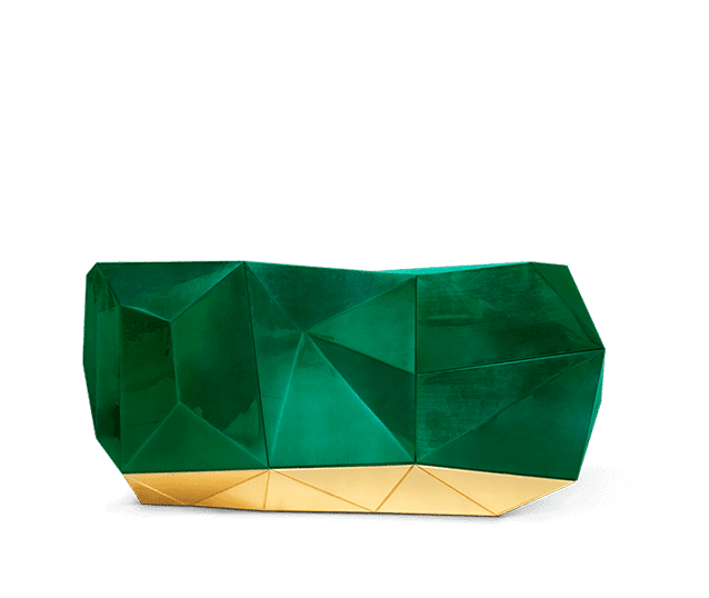 Contemporary Diamond Emerald Sideboard by Boca do Lobo
