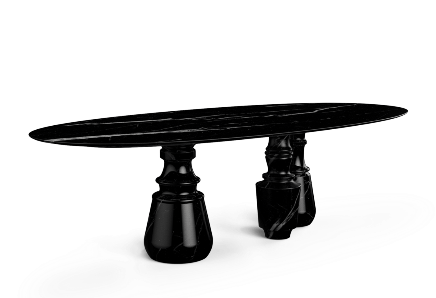 Contemporary pietra oval xl nero marquina by Boca do Lobo