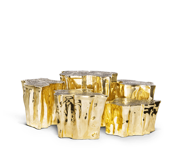 eden series brass small set center table - Boca do Lobo