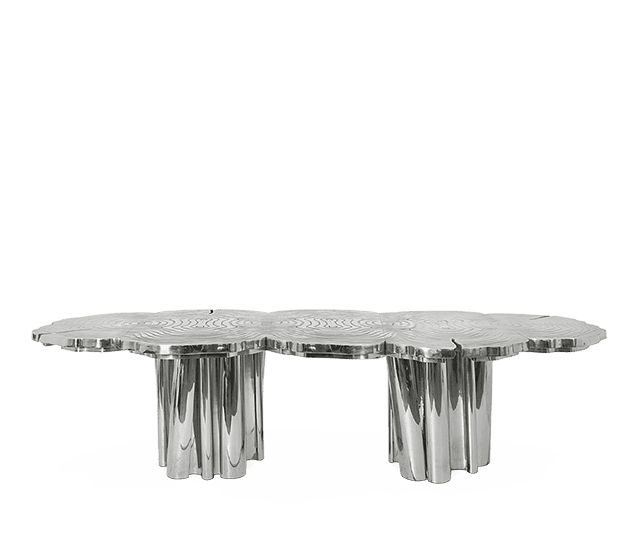 fortuna silver dining table - Boca do Lobo