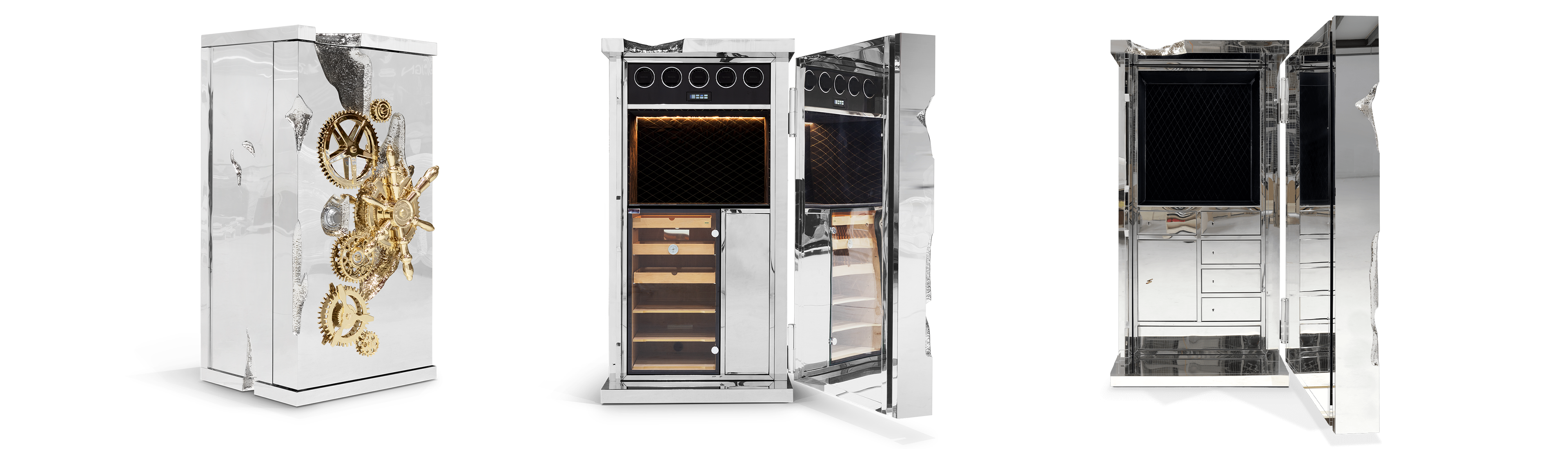 Millionaire Silver Cigar Luxury Safe by Boca do Lobo