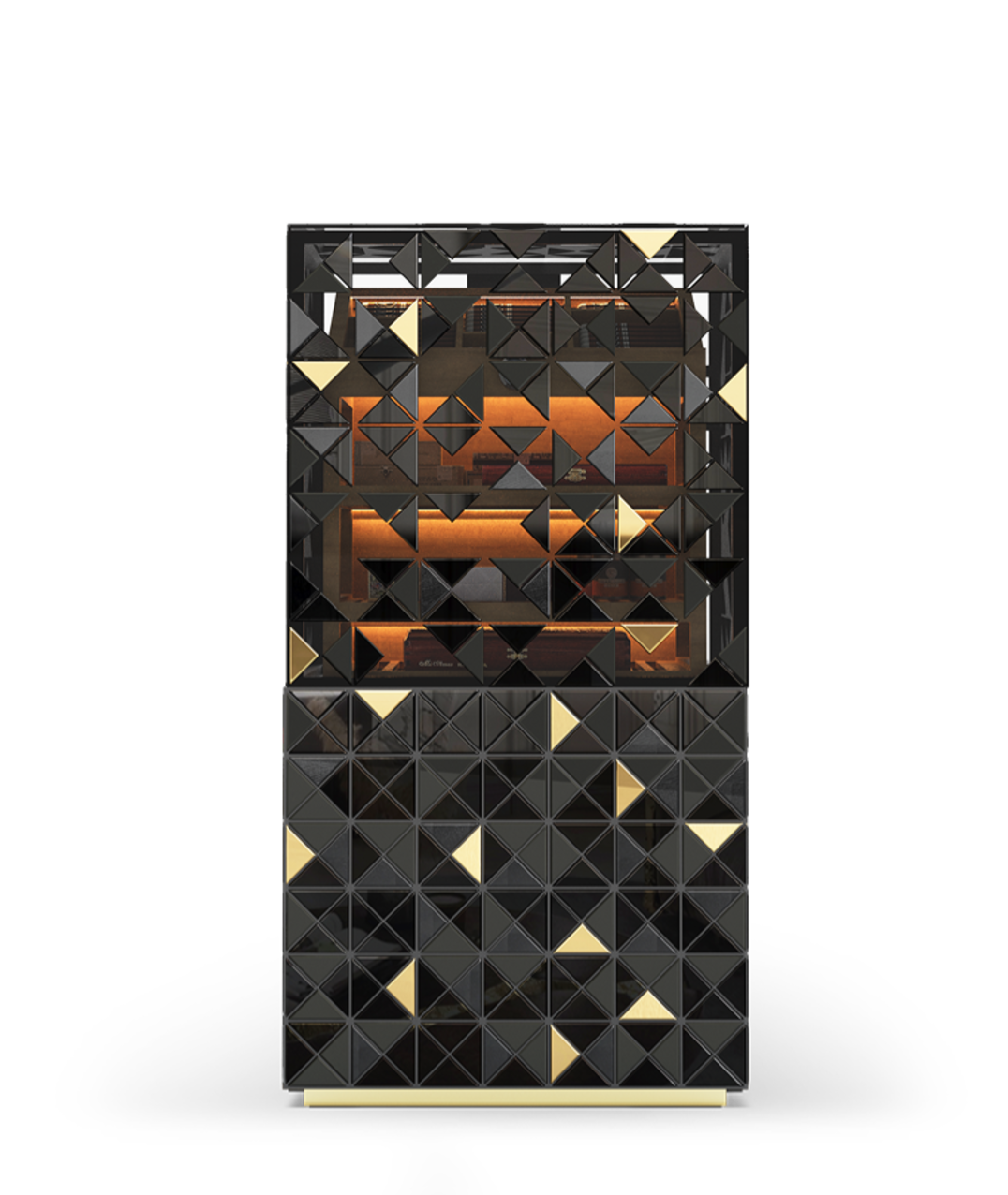 Contemporary Habano Black Cigar Humidor by Boca do Lobo