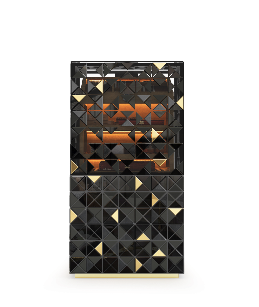 Contemporary Habano Black Cigar Humidor by Boca do Lobo