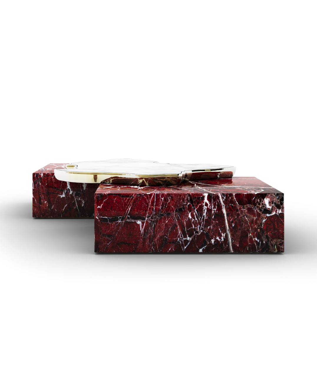 Contemporary Navarra Rosso Levanto and Carrara Marble by Boca do Lobo