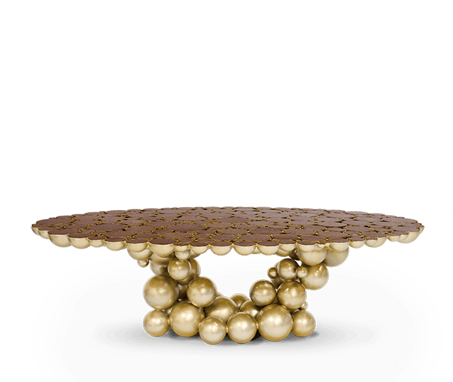 newton Gold walnut dining table - Boca do Lobo