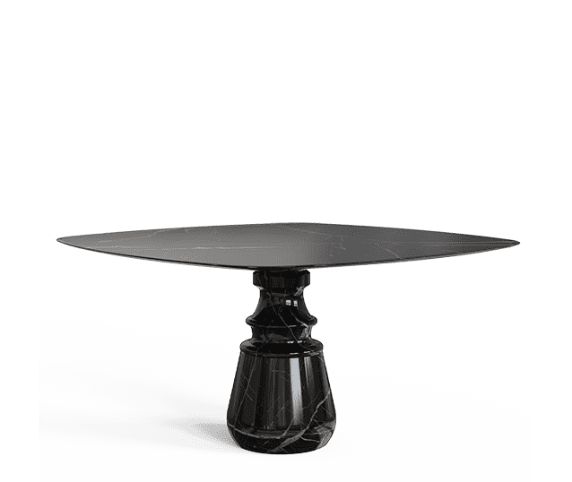 Pietra Square Nero Marquina Dining Table Design by Boca do Lobo