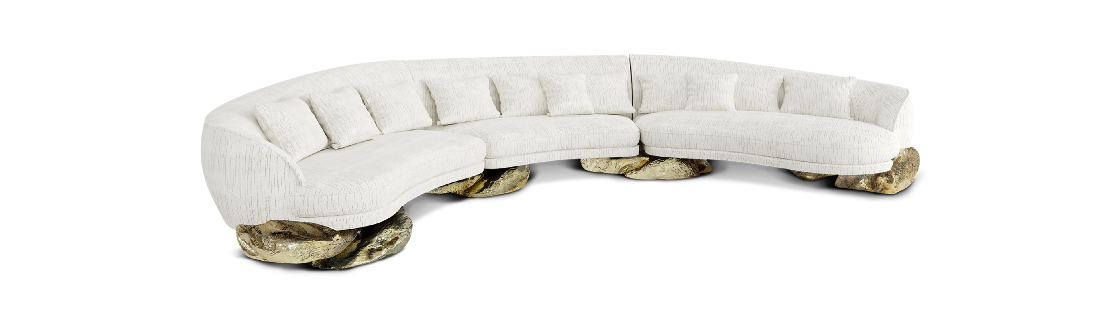Contemporary Angra white curved by Boca do Lobo