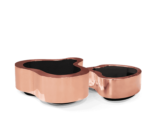 wave brushed brass center table - Boca do Lobo