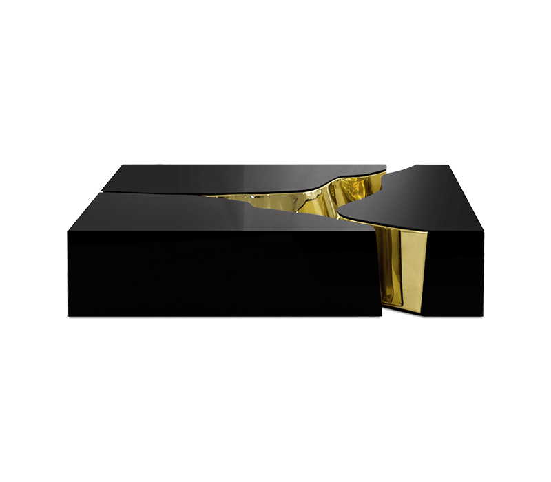 Black and gold center table discount
