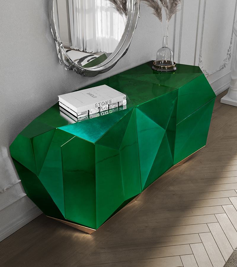 Diamond Emerald Luxury Sideboard