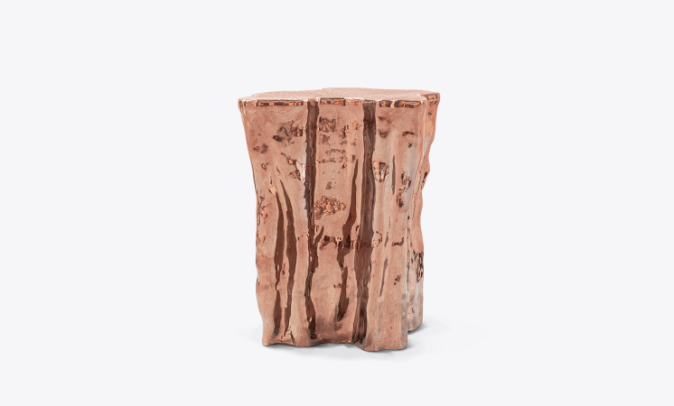 Eden Ceramic Copper Modern Side Table