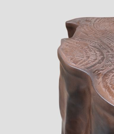 Eden Ceramic Dark Brown Modern Side Table