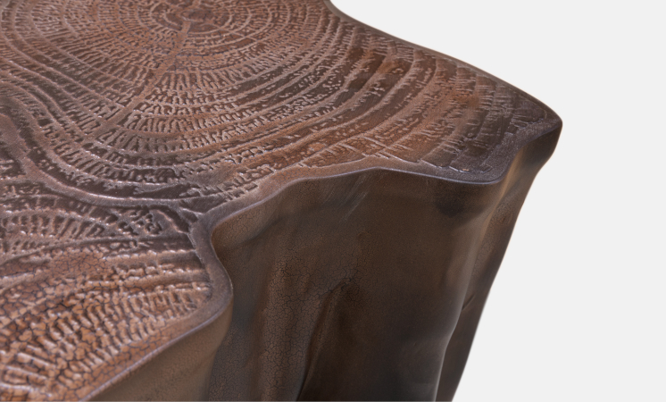 Eden Ceramic Dark Brown Modern Side Table