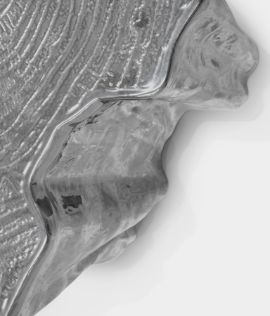 Eden Dark Polished Aluminum Small Modern Side Table