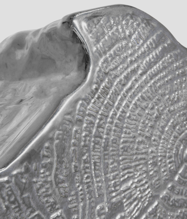 Eden Dark Polished Aluminum Small Modern Side Table