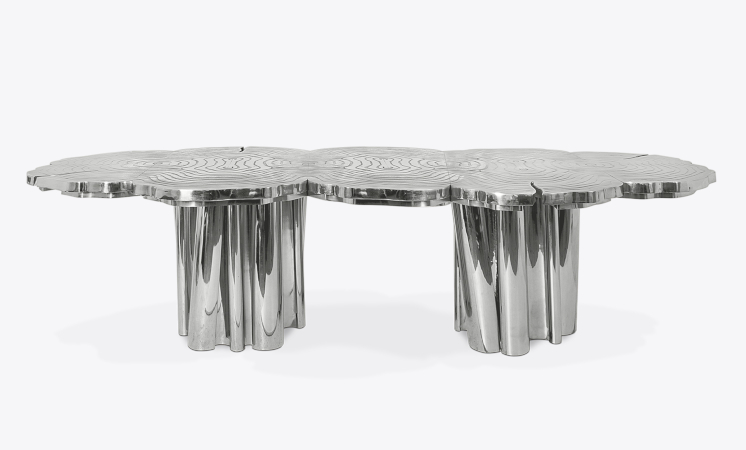 Fortuna Silver Luxury Dining Table