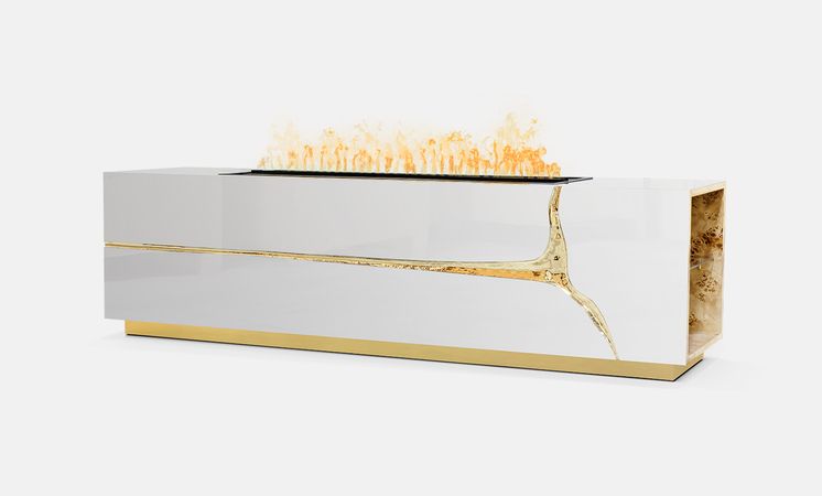 Eden Series White Contemporary Center Table