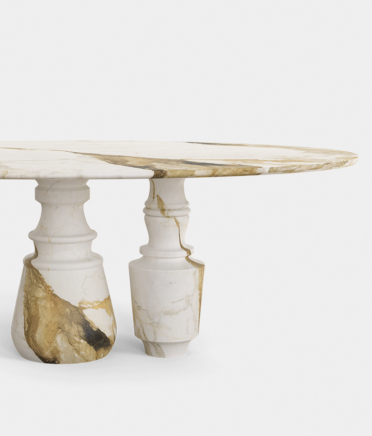 Pietra oval calacatta