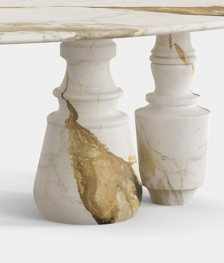 Pietra oval calacatta