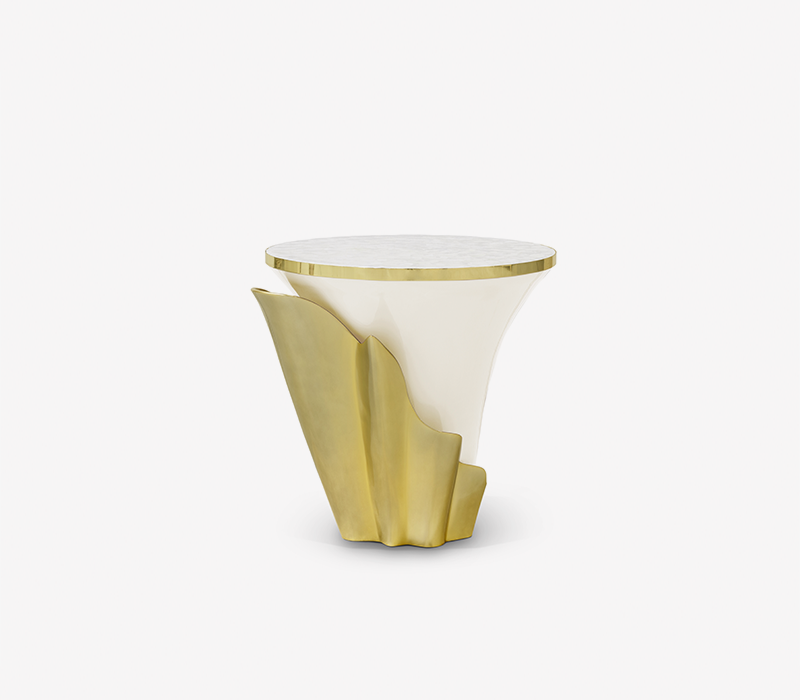 Yasmine Mother Pearl Side Table mobile image 2