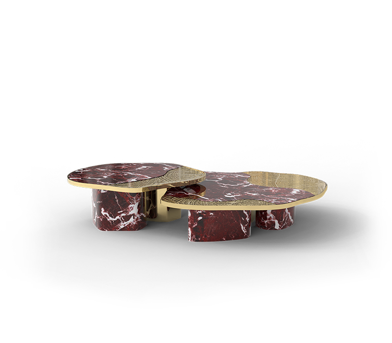 Ophelia Rosso Levanto Marble Center Table mobile image 1