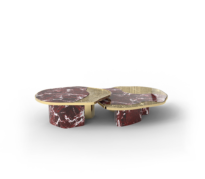 Ophelia Rosso Levanto Marble Center Table mobile image 2