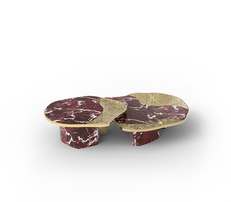 Ophelia Rosso Levanto Marble Center Table mobile image 3
