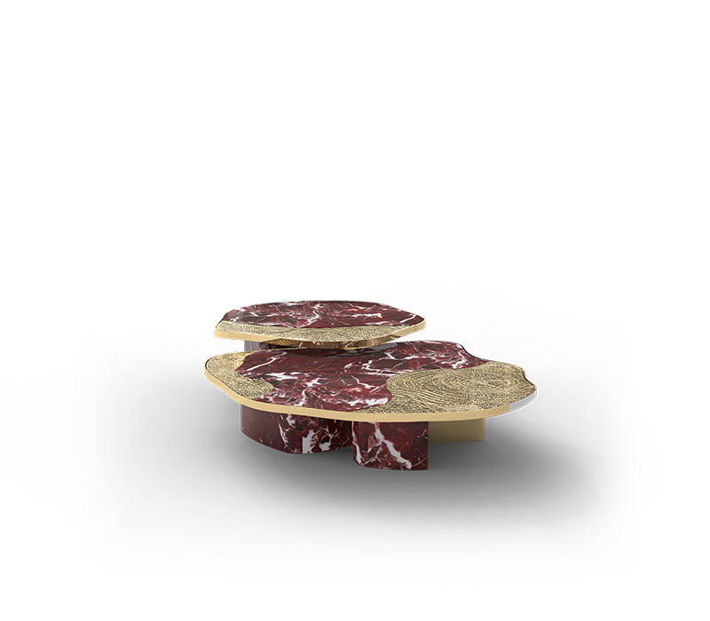 Ophelia Rosso Levanto Marble Center Table mobile image 4