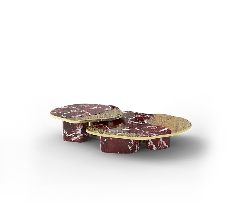 Ophelia Rosso Levanto Marble Center Table mobile image 5