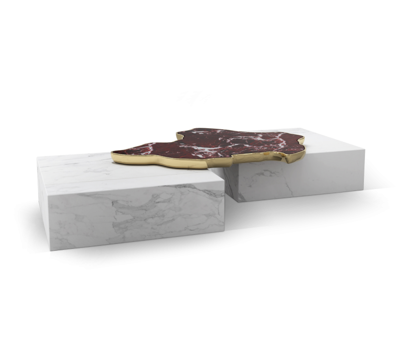 Navarra Rosso Levanto Marble Center Table mobile image 5