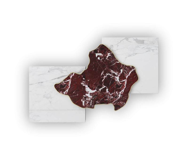 Navarra Rosso Levanto Marble Center Table mobile image 6