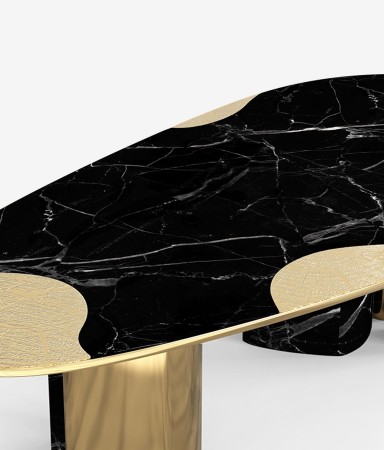 Ophelia Nero Marquina And gold