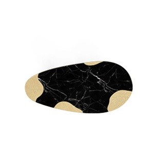 Ophelia nero marquina marble and gold