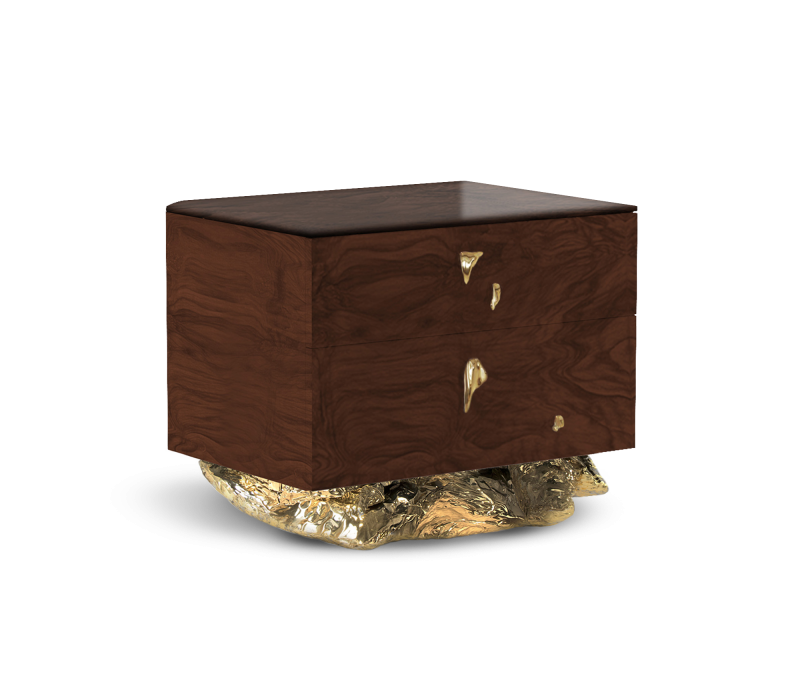 Angra Small Walnut Nightstand mobile image 2