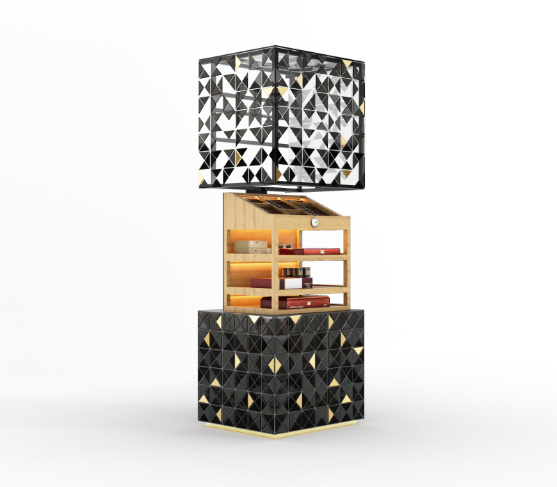 Habano Black Cigar Humidor Cabinet mobile image 4