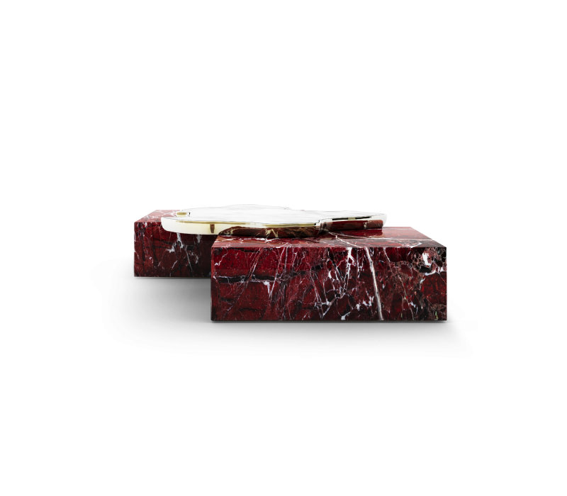Navarra Rosso Levanto And Carrara Marble Center Table mobile image 4